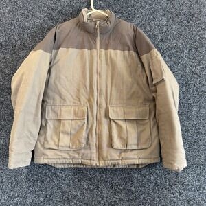 Duluth Trading Co. Tan, 80% Goose Down, Full Zip Jacket Men's XLT